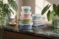 Collapsible Silicone Food Storage Container Set, Indigo