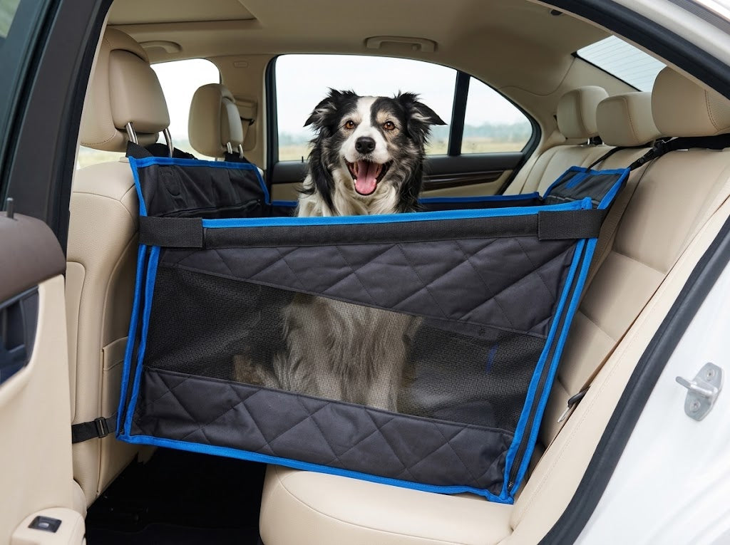 Dog Back Seat Extender with Mattress and Hammock Cover, Black