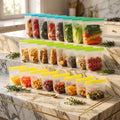 Reusable Stand-Up PE Food Storage Bags, 24-Pack