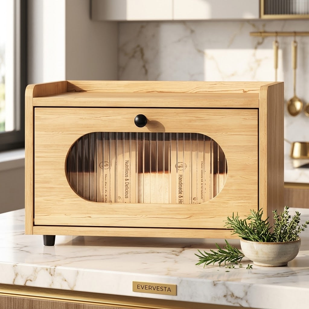 Stacking Wooden Bread Box for Kitchen Counter