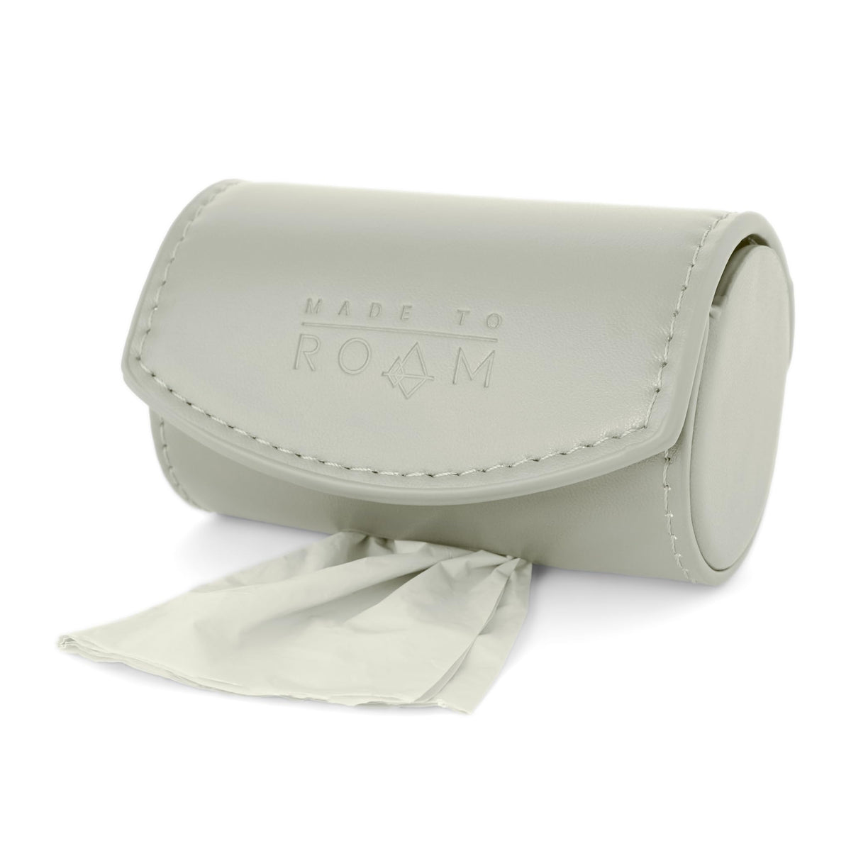 Compact Vegan Leather Poop Bag Dispenser for Leash, Washington Rain