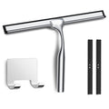 Stainless Steel Shower Squeegee with Replaceable Silicone Blade, 10 in