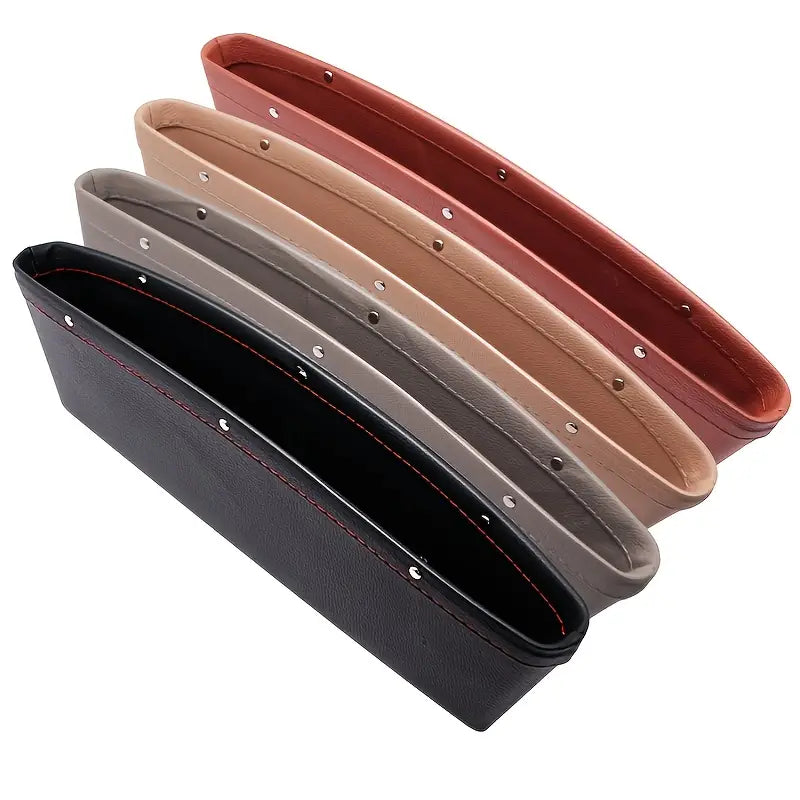 Waterproof Leather Car Seat Organizer with Adjustable Pockets