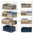 4-Tier Stackable Closet Organizer with Pull-Out Baskets, White