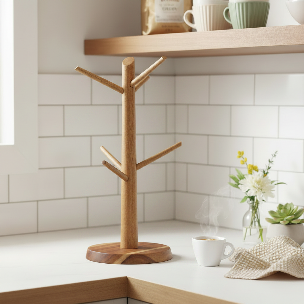 Acacia Mug Tree - Clean