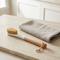 Natural Bristle Laundry Stain Brush for Clothes and Shoes