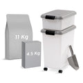 Airtight Snap-Lock Pet Food Container Set with Wheels and Scoop