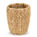 Small Hand-Woven Wicker Wastebasket, 8 x 9 in