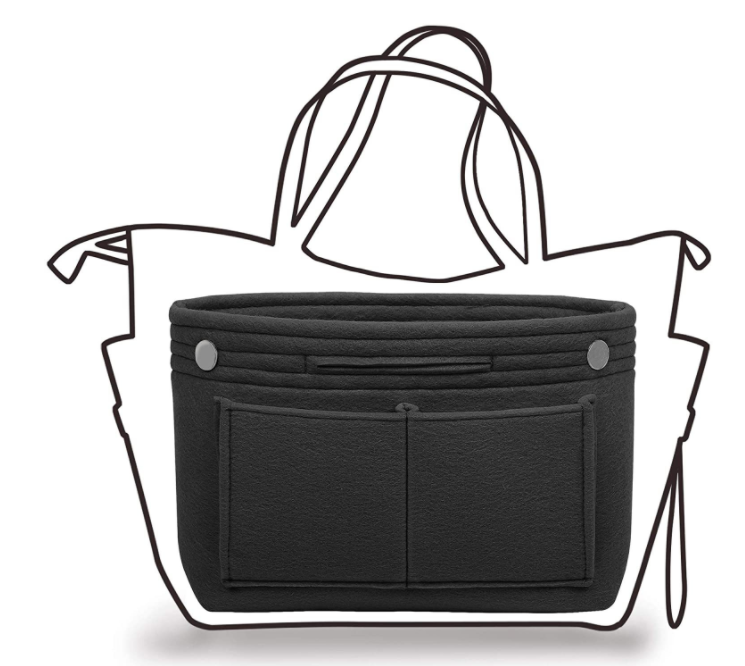 Felt Makeup Storage Organizer with Multiple Pockets, 25 x 16 x 10 cm