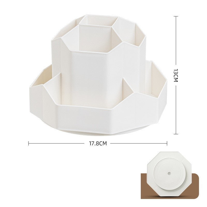 Rotating Desktop Pen Holder, 3, 5 or 9 Grids, PP Plastic