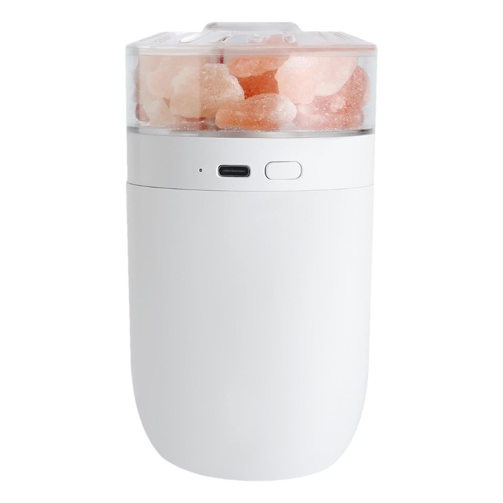 Himalayan Salt Stone Diffuser and Humidifier with LED Light, Pink