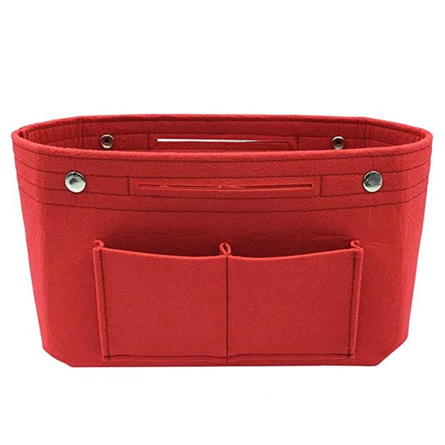 Felt Makeup Storage Organizer with Multiple Pockets, 25 x 16 x 10 cm