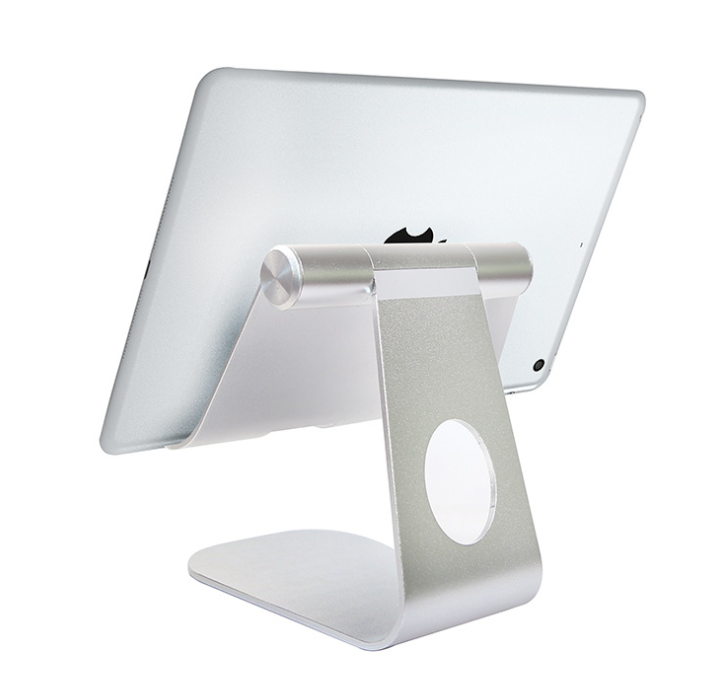 Foldable Aluminum Tablet Stand with Rubber Pads, Black