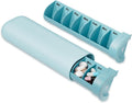 Compact AM/PM Weekly Pill Case with 14 Compartments, Blue