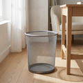 Metal Wire Mesh Wastebasket, Open Top, Black or Silver, S/M