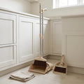 Windproof Broom and Stand-Up Dustpan Set with Mini Set, Beige