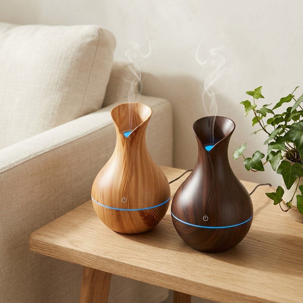 Ultrasonic Essential Oil Diffuser with Color-Changing LED, 130 ml