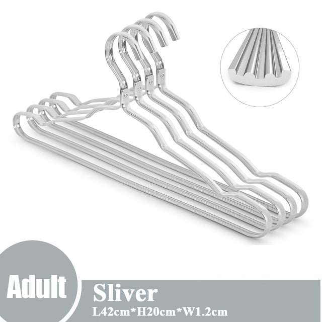 Non-Slip Aluminum Clothes Hangers, 5 or 10 Pack