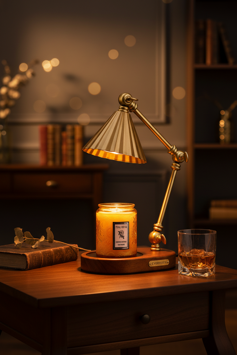Antique Brass Adjustable Candle Warmer Lamp – EVERVESTA Luxury
