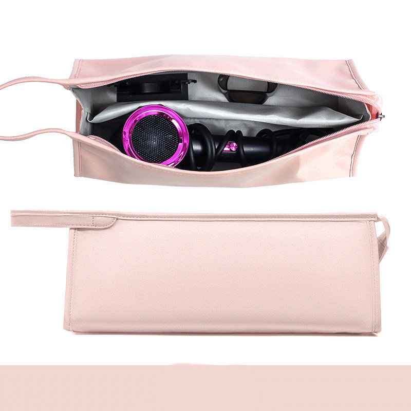PU Leather Hair Dryer Travel Storage Bag