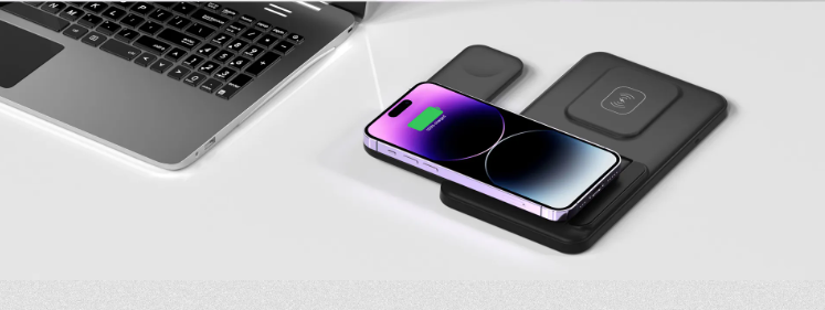 Vertical 3-in-1 Wireless Charging Stand, Black or White