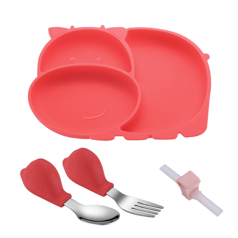 Divided Silicone Suction Plate for Baby Mealtimes, Multiple Options