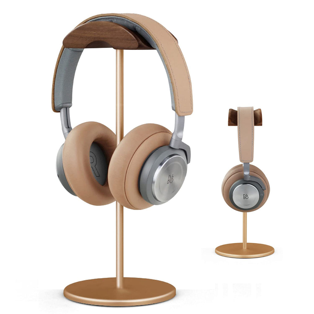 Aluminum Headphone Hanger Stand with Low Center of Gravity, Gold