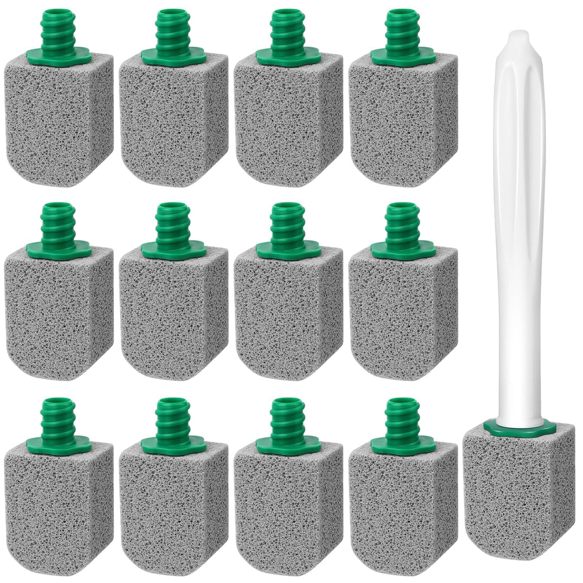 Pumice Toilet Cleaner with Long Handle and 12 Replaceable Stones