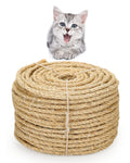 Natural Sisal Replacement Rope for Cat Scratchers, 1/4 in, 164 ft