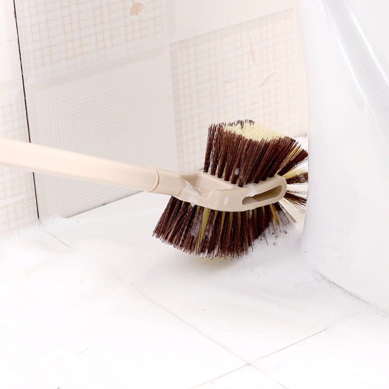 Plastic Toilet Brush with Ergonomic Handle, Brown