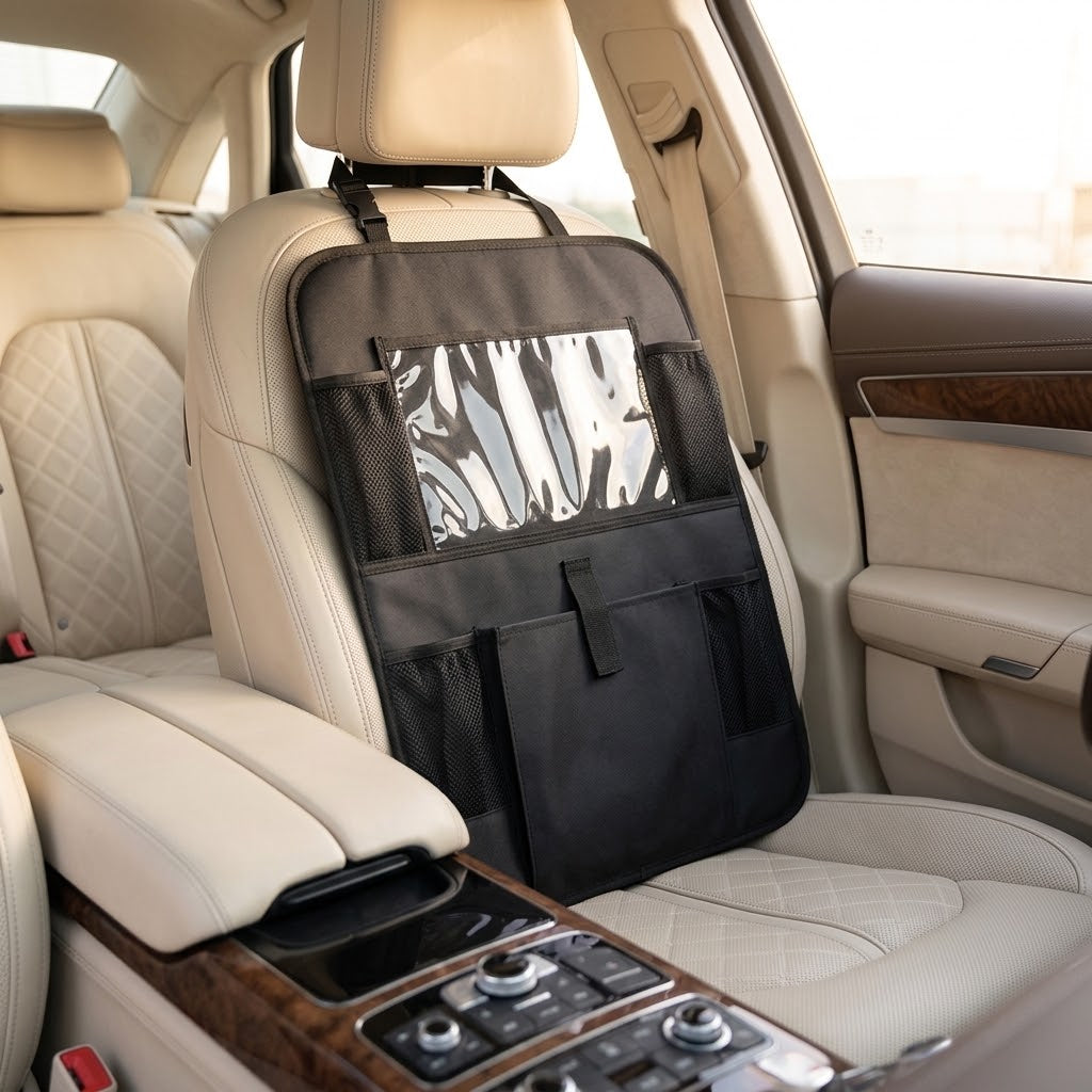 Oxford Cloth Car Seat Storage Bag with Mesh Section