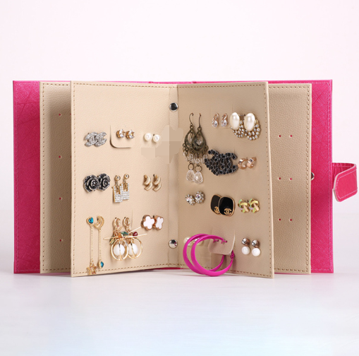 PU Leather Earring and Jewelry Box, 18.5 x 14 cm