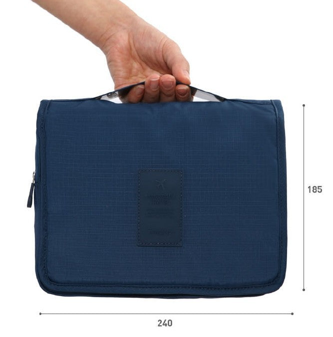 Hanging Oxford Cloth Toiletry Bag with Hook, Travel Makeup Organizer