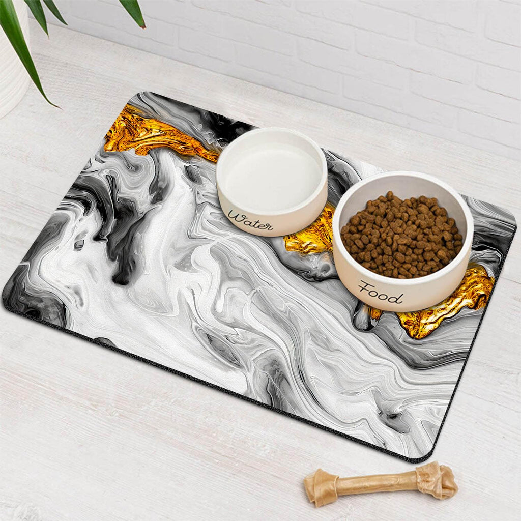 Quick-Dry Absorbent Pet Feeding Mat for Food and Water, 20 x 12 in