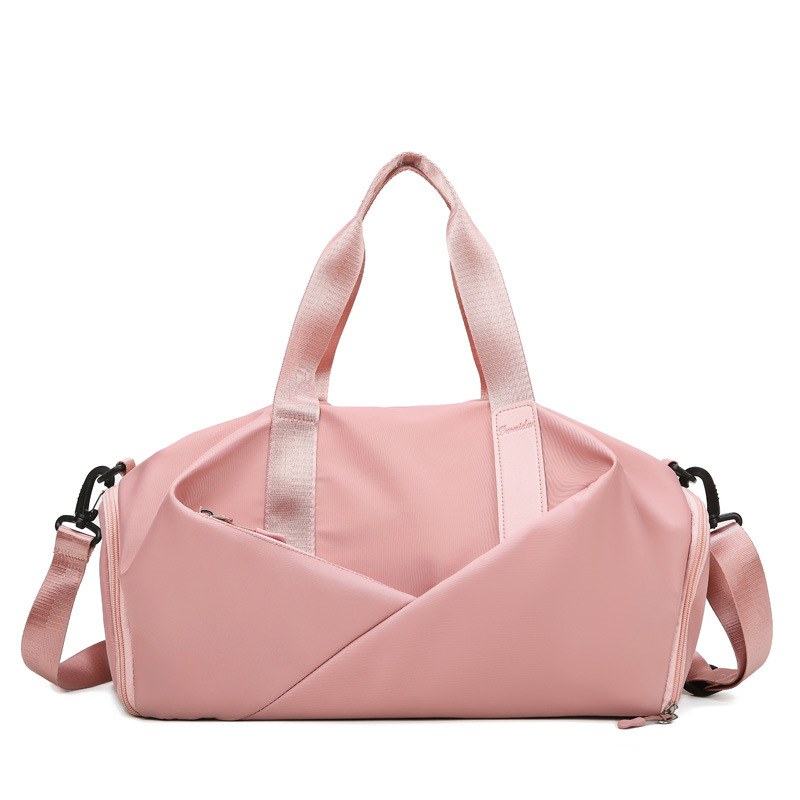 Nylon Gym Bag with Wet Compartment and Shoulder Strap