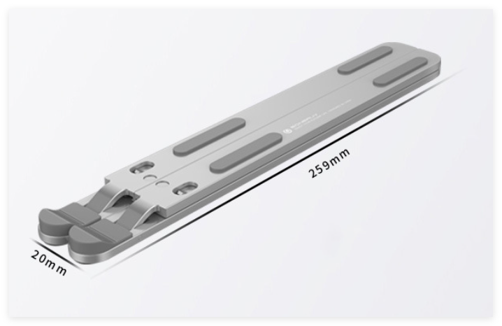 Foldable Aluminum Laptop Stand for 7 to 15 in Laptops, Black or Silver