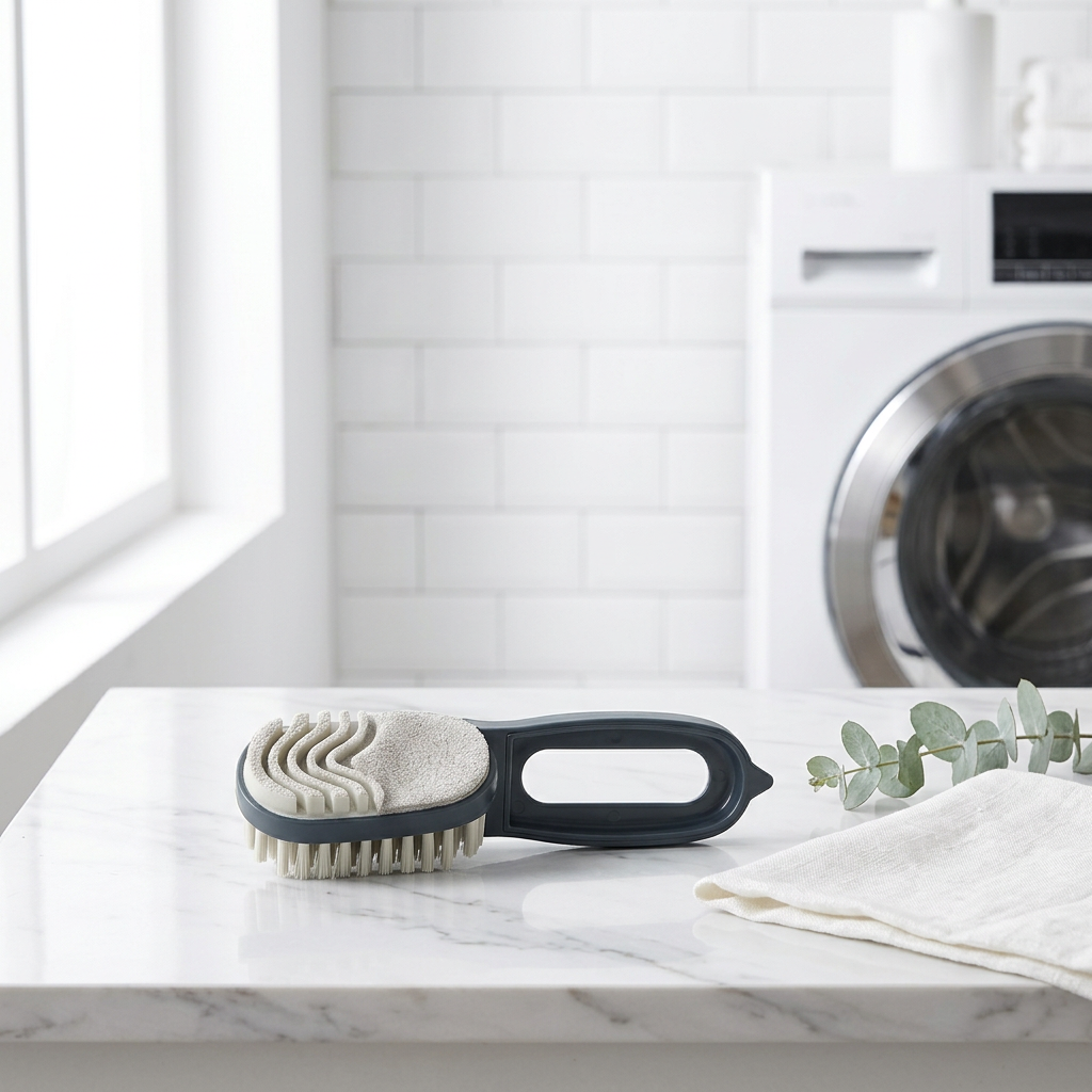 Self-Adhesive Suede Shoe Brush with Soft Bristles