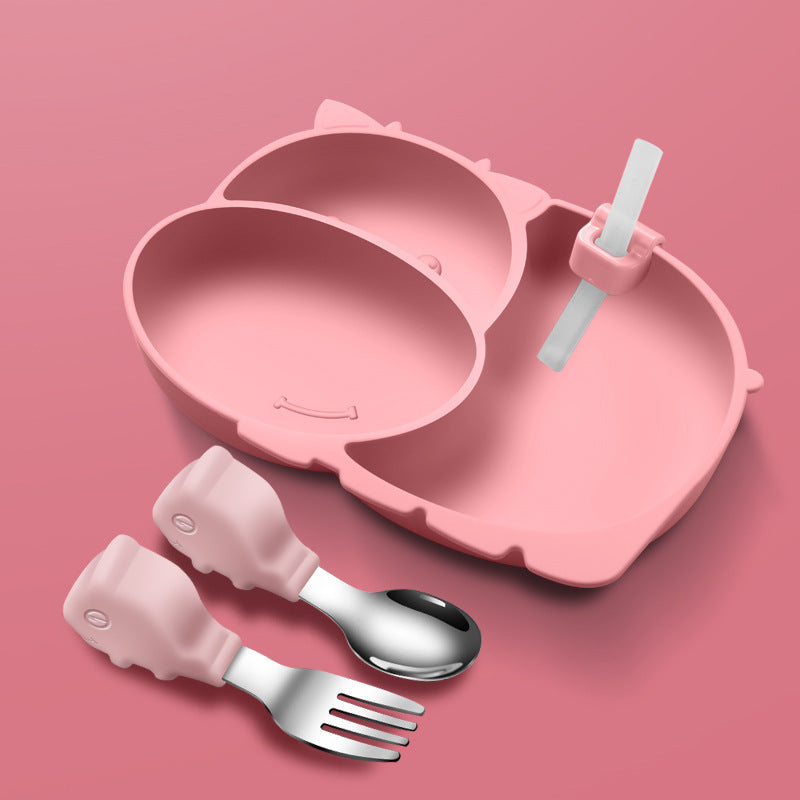 Divided Silicone Suction Plate for Baby Mealtimes, Multiple Options