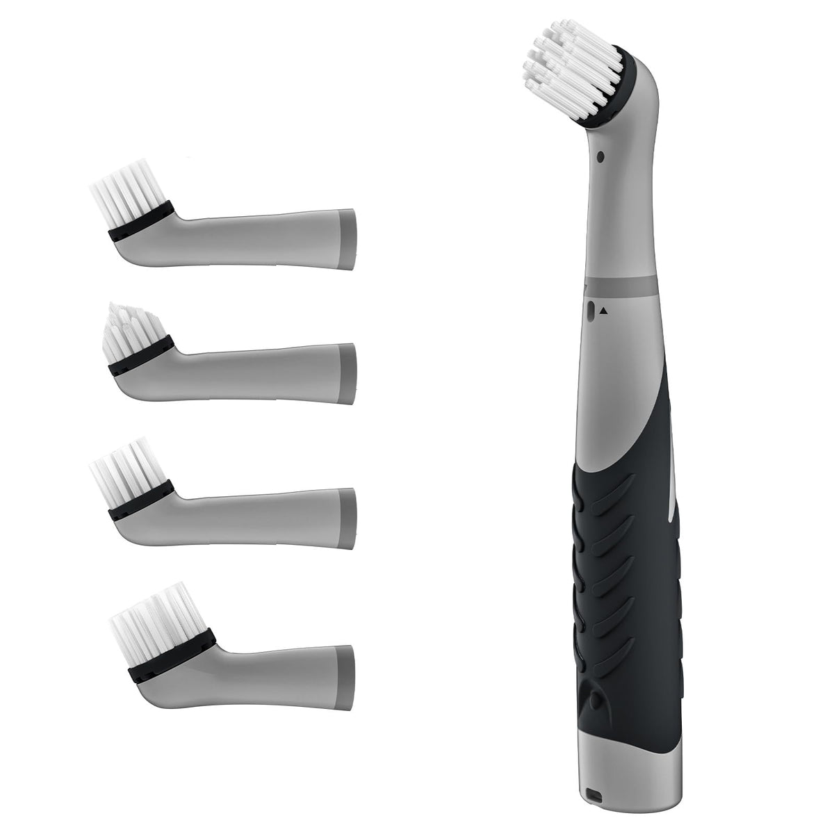Cordless Electric Cleaning Brush with 4 Interchangeable Heads, Black