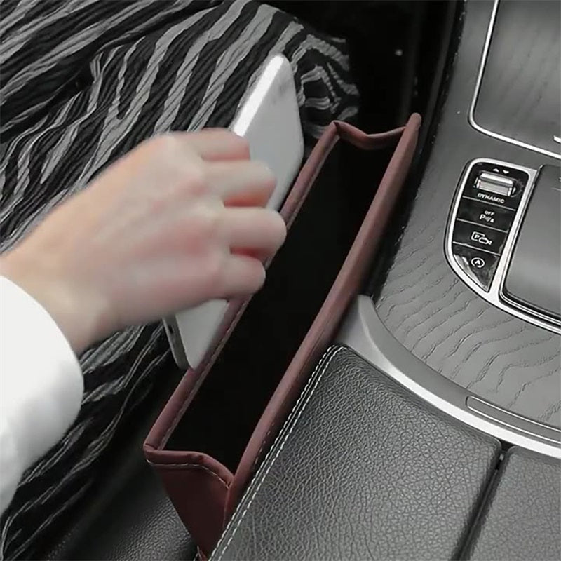 PU Leather Car Seat Gap Filler Organizer