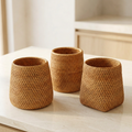Handmade Rattan Storage Box for Cosmetics, Square, Tower or Cylinder