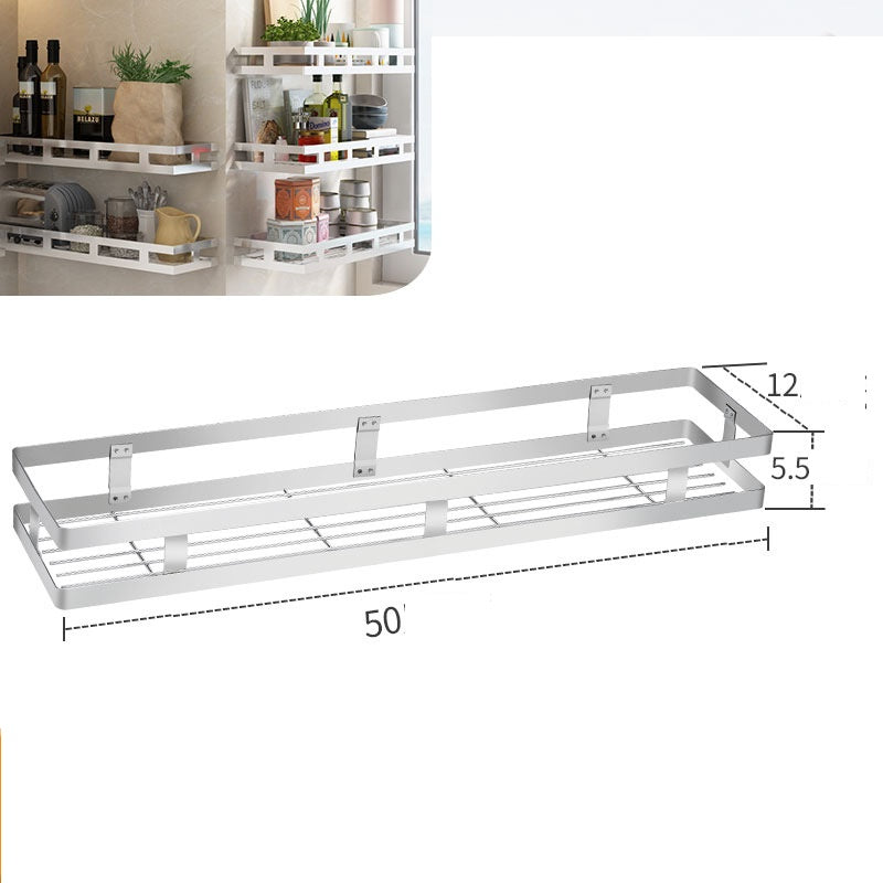 Wall-Mounted Carbon Steel Spice Rack Shelf, 30 to 50 cm