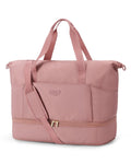 Expandable 50L Weekender Bag with Shoe Compartment, Dark Pink