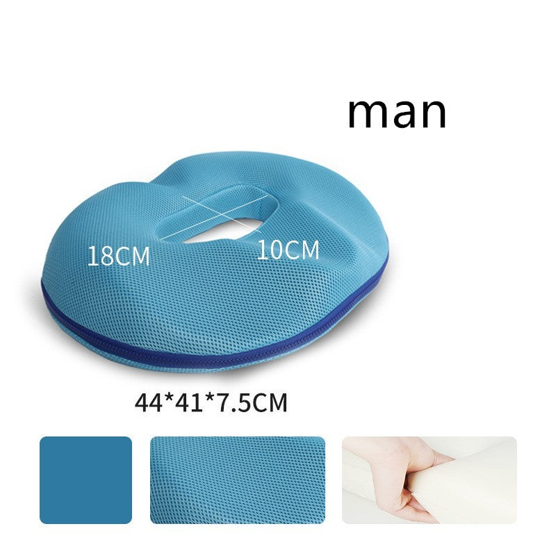 Memory Foam Seat Cushion with Washable Zip Cover, Men or Women
