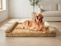 Extra Large Memory Foam Dog Couch Bed with Removable Cover, Khaki