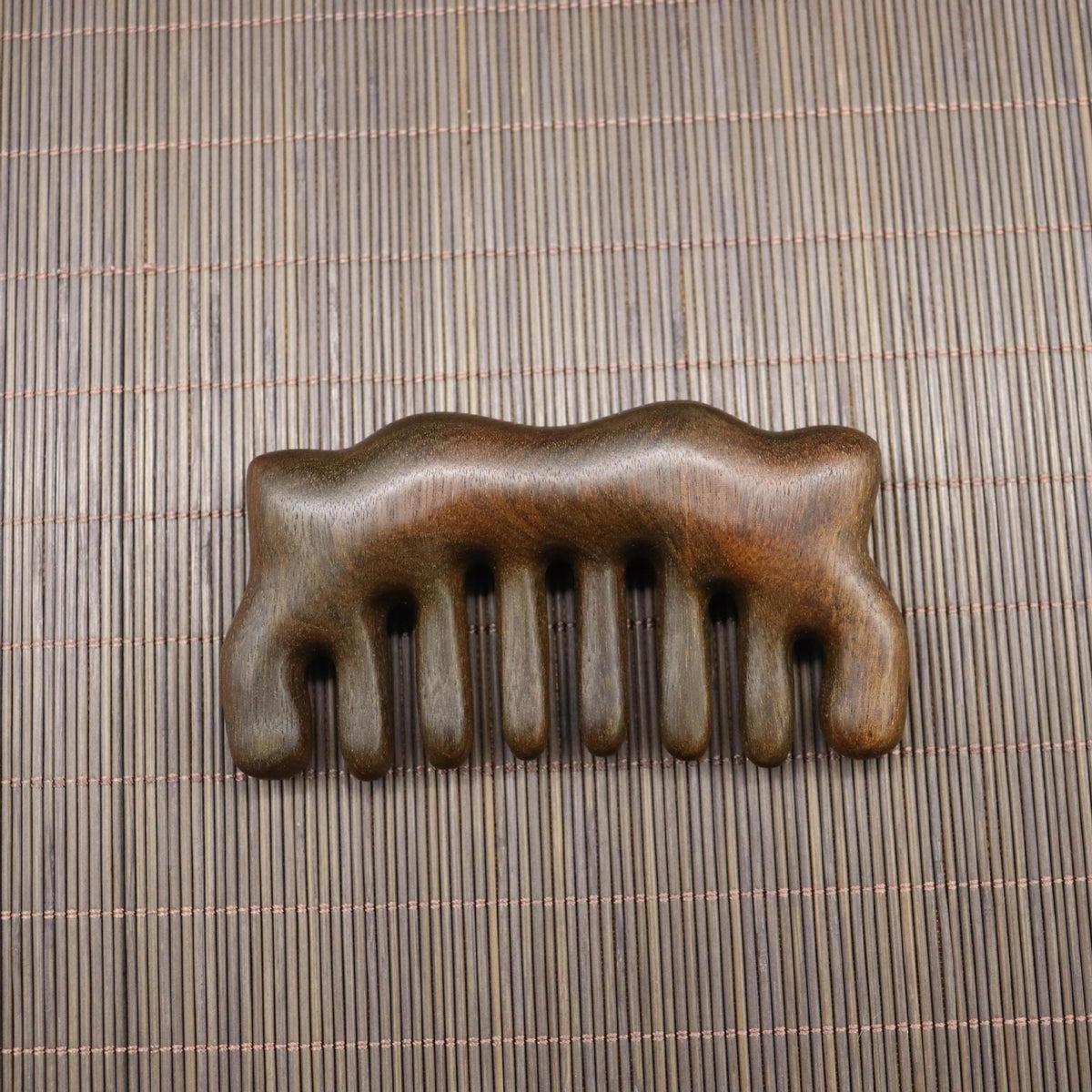Golden Sandalwood Five-Tooth Scalp Massage Comb, Multiple Shapes