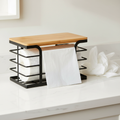 Bamboo-Top Trash Bag Dispenser