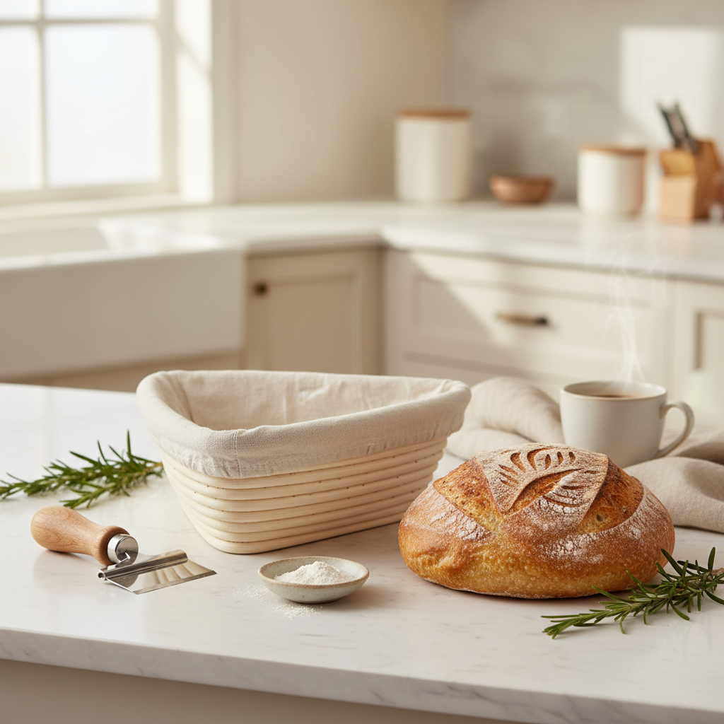 Banneton Basket - With Bread
