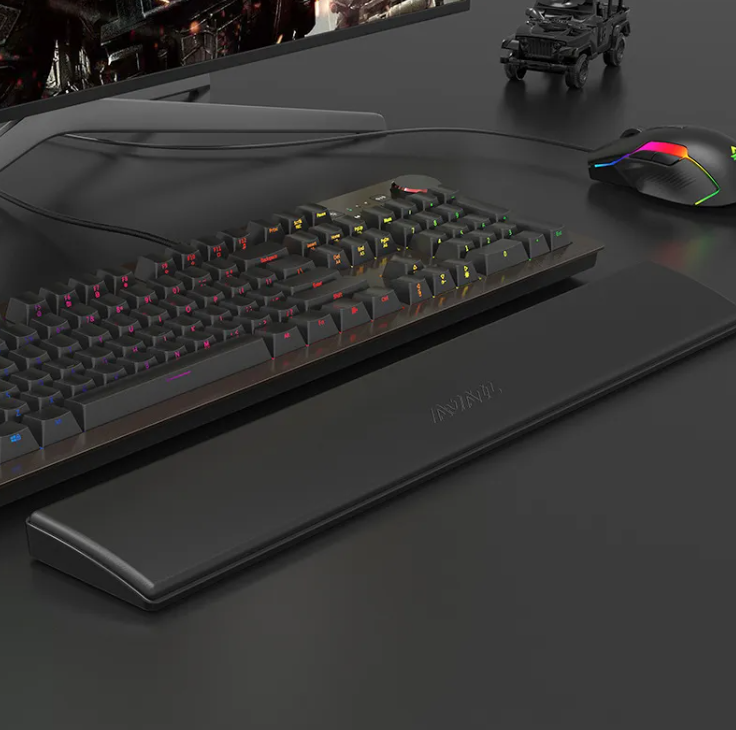 Soft Leather Keyboard Wrist Rest Pad, Black