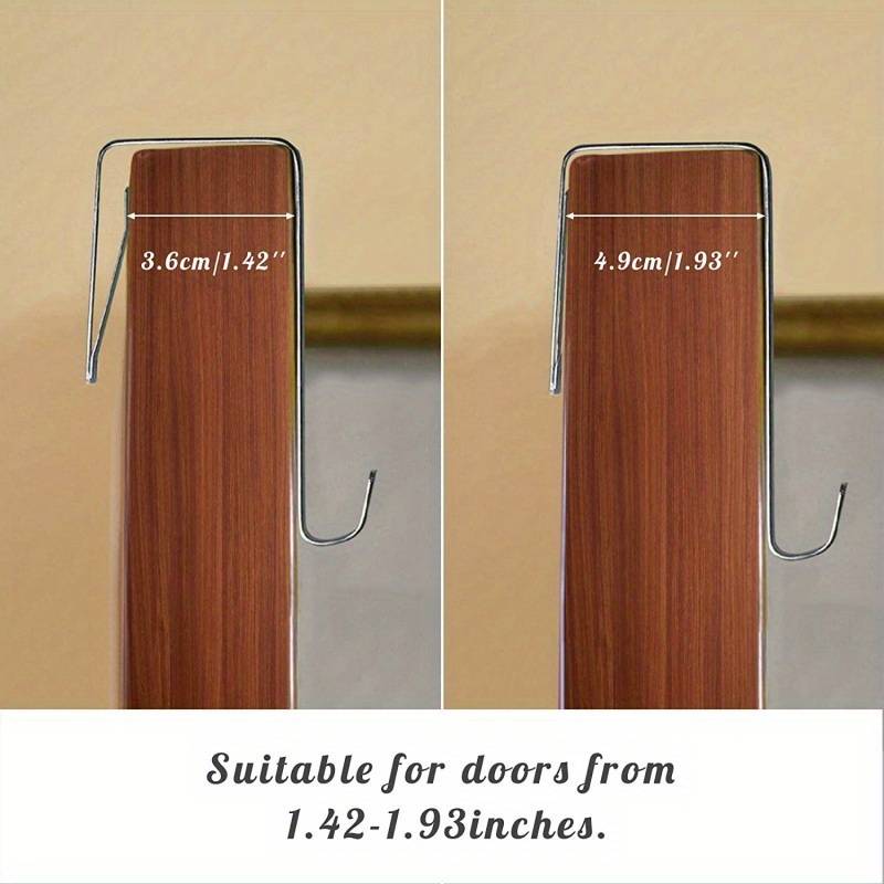 Over-the-Door Stainless Steel Hooks for Towels and Coats, 8-Pack